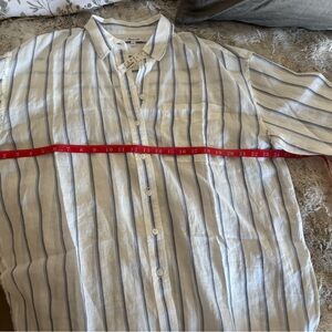 Light Blue and White Striped Women’s Button-Up Shirt